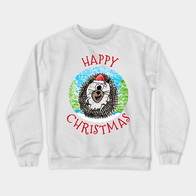 Christmas Hedgehog Wildlife Xmas 2022 Crewneck Sweatshirt by doodlerob